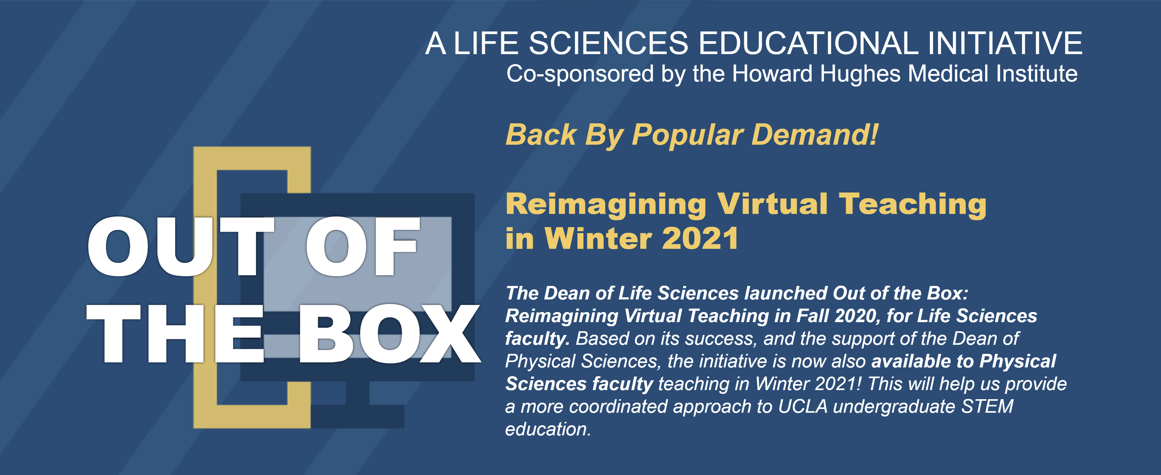 Flyer for the Out of the Box: Reimagining Virtual Teaching in Winter 2021 