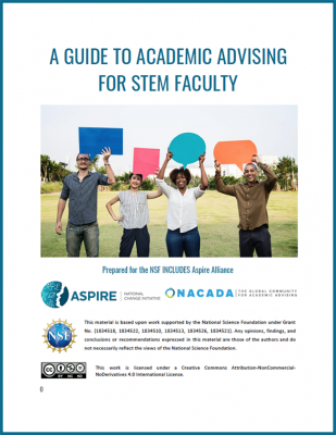 The cover page of A Guide to Academic Advising for STEM Faculty