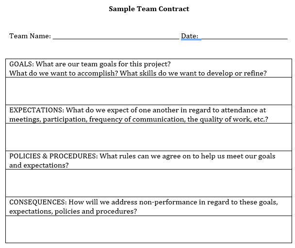 Sample Team Contract