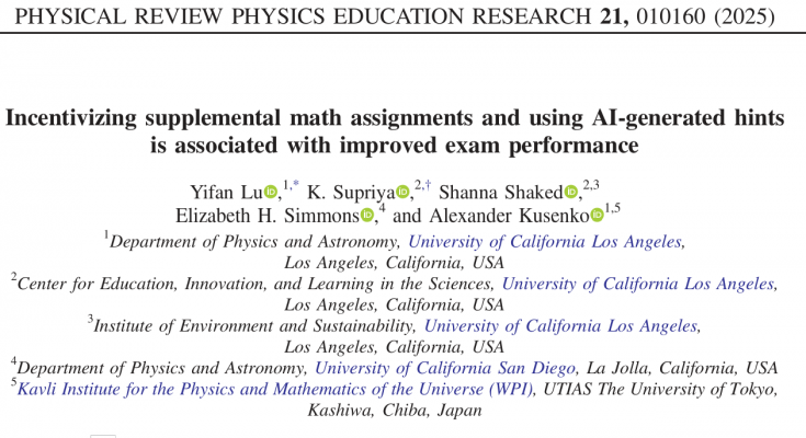 Incentivisting supplemental math assignments and using AI-generated hints is associated with improved exam performance